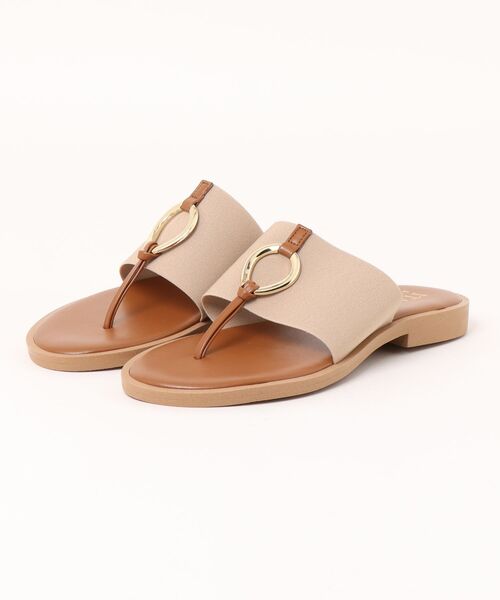 セール】【ITALIAN SHOEMAKERS】メタルモチーフトングサンダル