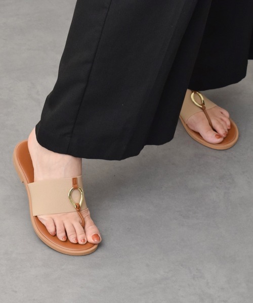 ITALIAN SHOEMAKERS(イタリアンシューメーカー)の「【ITALIAN SHOEMAKERS】メタルモチーフトングサンダル(952323)(サンダル・レディース・ネイビー/ライトベージュ/オレンジ/グリーン/ブラウン・35/36/37/38/39)」の20枚目の写真