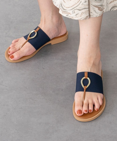 ITALIAN SHOEMAKERS(イタリアンシューメーカー)の「【ITALIAN SHOEMAKERS】メタルモチーフトングサンダル(952323)(サンダル・レディース・ネイビー/ライトベージュ/オレンジ/グリーン/ブラウン・35/36/37/38/39)」の21枚目の写真