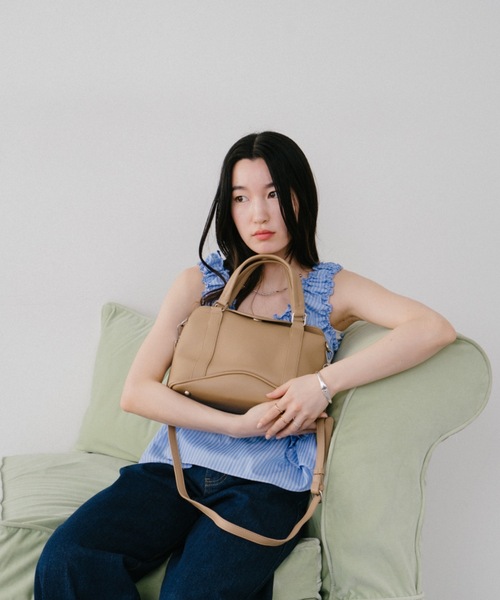 DRWCYS（ドロシーズ）の「ミドルボストンバック（ショルダーバッグ・レディース・ブラック/ベージュ・FREE）」の9枚目の写真