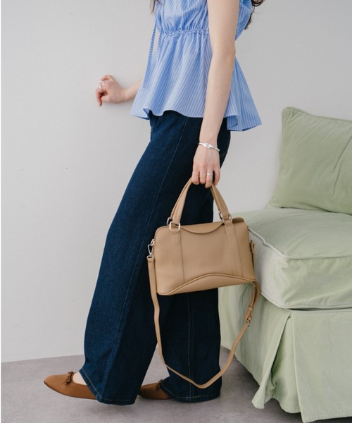 DRWCYS（ドロシーズ）の「ミドルボストンバック（ショルダーバッグ・レディース・ブラック/ベージュ・FREE）」の10枚目の写真