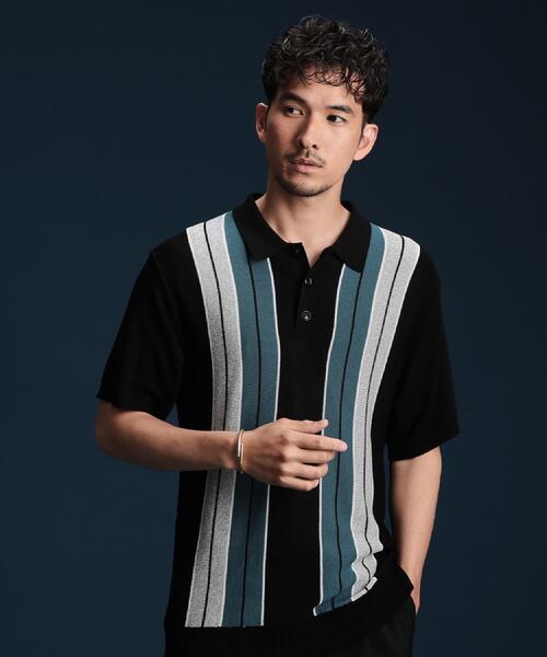 THE SHOP TK （ザ ショップ ティーケー ）の「【日本テレビ系　ダメマネ！出演　鈴木仁さん着用】マルチストライプニットポロシャツ（ポロシャツ・メンズ・ライトイエロー系3/ブルーグリーン・04/03/02）」の11枚目の写真