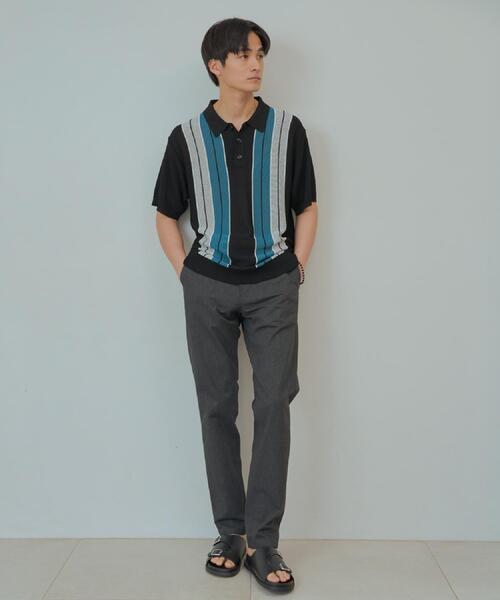 THE SHOP TK （ザ ショップ ティーケー ）の「【日本テレビ系　ダメマネ！出演　鈴木仁さん着用】マルチストライプニットポロシャツ（ポロシャツ・メンズ・ライトイエロー系3/ブルーグリーン・04/03/02）」の15枚目の写真