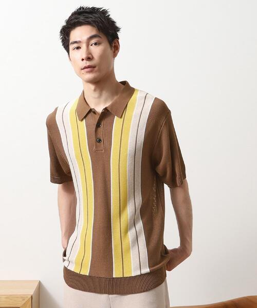 THE SHOP TK （ザ ショップ ティーケー ）の「【日本テレビ系　ダメマネ！出演　鈴木仁さん着用】マルチストライプニットポロシャツ（ポロシャツ・メンズ・ライトイエロー系3/ブルーグリーン・04/03/02）」の16枚目の写真