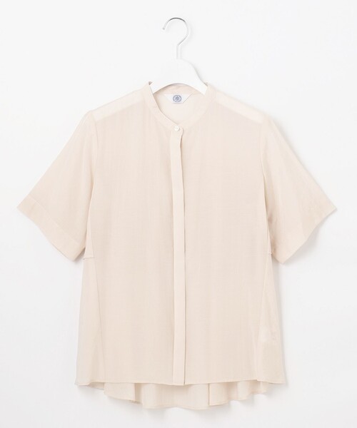 J.PRESS(ジェイプレス)の「【WEB限定カラーあり・洗える・速乾・接触冷感】リライムライトローン バックフリル ブラウス(シャツ/ブラウス・レディース・ブルー系/ライトグリーン系/ベージュ系/ブラウン系・F)」の14枚目の写真