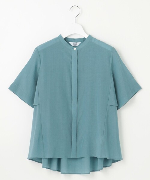 J.PRESS(ジェイプレス)の「【WEB限定カラーあり・洗える・速乾・接触冷感】リライムライトローン バックフリル ブラウス(シャツ/ブラウス・レディース・ブルー系/ライトグリーン系/ベージュ系/ブラウン系・F)」の17枚目の写真