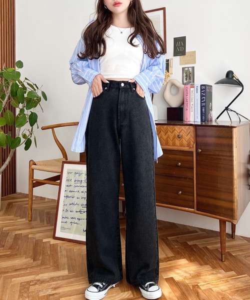 moment+(モーメントプラス)の「ヴィンテージライクハイウエストストレートパンツ(その他パンツ・レディース・ブラウン/ブラック/グレー/ナチュラル・M/L)」の20枚目の写真