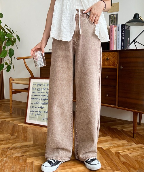 moment+(モーメントプラス)の「ヴィンテージライクハイウエストストレートパンツ(その他パンツ・レディース・ブラウン/ブラック/グレー/ナチュラル・M/L)」の22枚目の写真