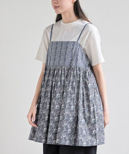 rps(アールピーエス)の「プリントキャミTシャツアンサンブル(アンサンブル・レディース・サックスブルー/イエロー/グレー/グリーン・フリー)」の2枚目の写真
