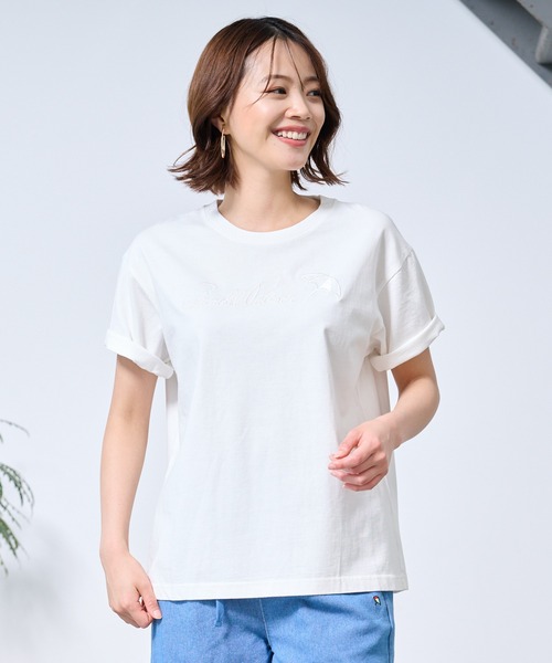 Arnold Palmer(アーノルドパーマー)の「シェア ピグメント グラフィック Tシャツ(Tシャツ/カットソー・レディース・チャコールグレー/アイボリー/マスタード・XS/L/M/S/LL)」の6枚目の写真