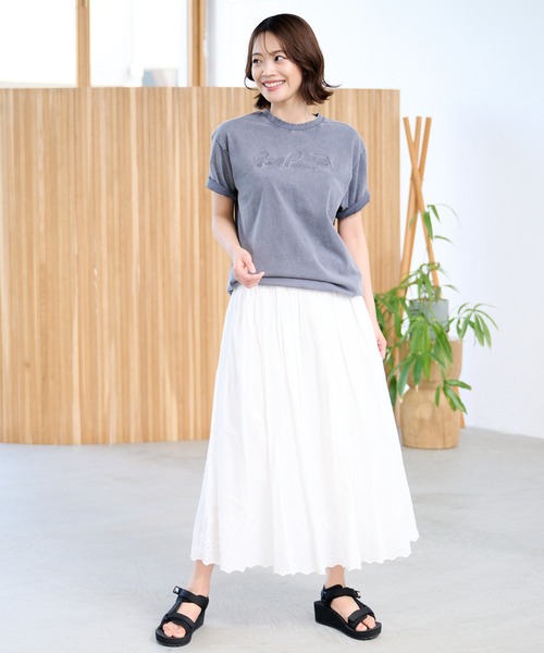 Arnold Palmer(アーノルドパーマー)の「シェア ピグメント グラフィック Tシャツ(Tシャツ/カットソー・レディース・チャコールグレー/アイボリー/マスタード・XS/L/M/S/LL)」の11枚目の写真