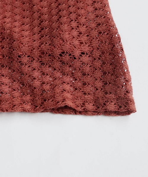 antiqua（アンティカ）の「透かし編みパンツ（その他パンツ・レディース・ブラック/テラコッタ・MEDIUM/LARGE）」の7枚目の写真