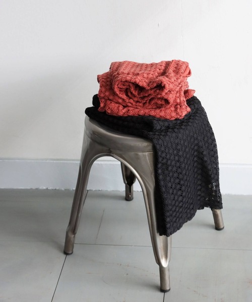 antiqua（アンティカ）の「透かし編みパンツ（その他パンツ・レディース・ブラック/テラコッタ・MEDIUM/LARGE）」の14枚目の写真