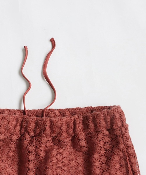 antiqua（アンティカ）の「透かし編みパンツ（その他パンツ・レディース・ブラック/テラコッタ・MEDIUM/LARGE）」の5枚目の写真