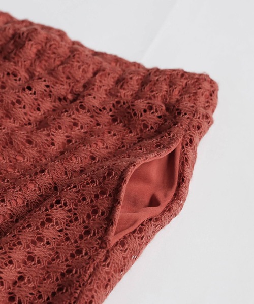 antiqua（アンティカ）の「透かし編みパンツ（その他パンツ・レディース・ブラック/テラコッタ・MEDIUM/LARGE）」の6枚目の写真