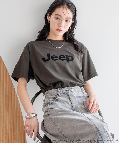 LOWRYS FARM(ローリーズファーム)の「ジープTEE 497230(Tシャツ/カットソー・レディース・チャコールグレー/オフホワイト/その他19/ベージュ・FREE)」の1枚目の写真