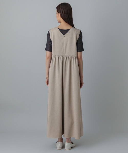 GLOBAL WORK（グローバルワーク）の「MATINEE LINE/リネンライクオールインワン/495654（つなぎ/オールインワン・レディース・ブラウン/アイボリー/ブラック・REGULAR/SHORT）」の13枚目の写真