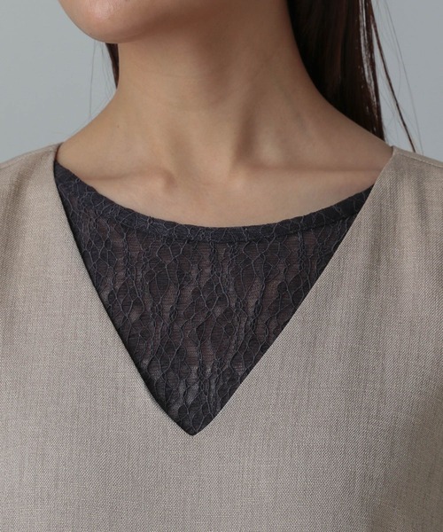 GLOBAL WORK（グローバルワーク）の「MATINEE LINE/リネンライクオールインワン/495654（つなぎ/オールインワン・レディース・ブラウン/アイボリー/ブラック・REGULAR/SHORT）」の12枚目の写真