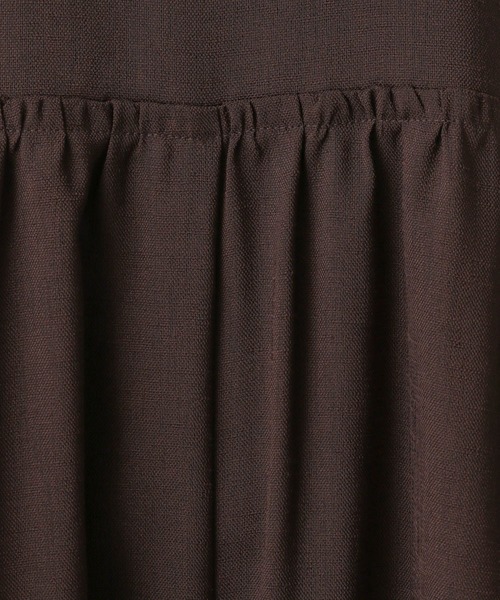 GLOBAL WORK（グローバルワーク）の「MATINEE LINE/リネンライクオールインワン/495654（つなぎ/オールインワン・レディース・ブラウン/アイボリー/ブラック・REGULAR/SHORT）」の5枚目の写真