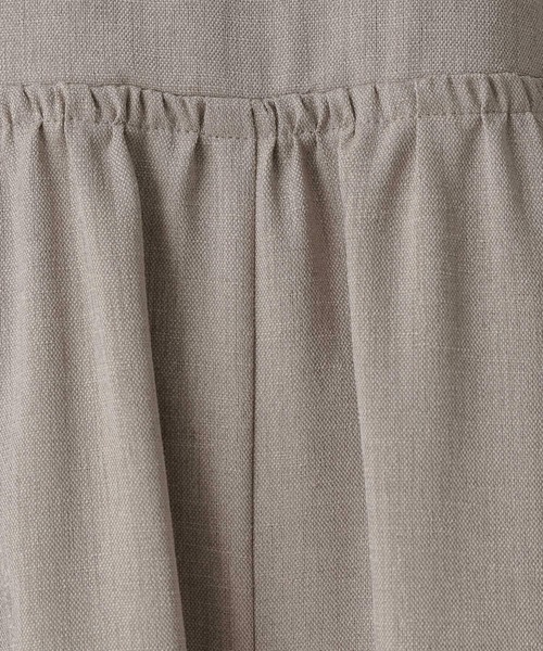 GLOBAL WORK（グローバルワーク）の「MATINEE LINE/リネンライクオールインワン/495654（つなぎ/オールインワン・レディース・ブラウン/アイボリー/ブラック・REGULAR/SHORT）」の4枚目の写真