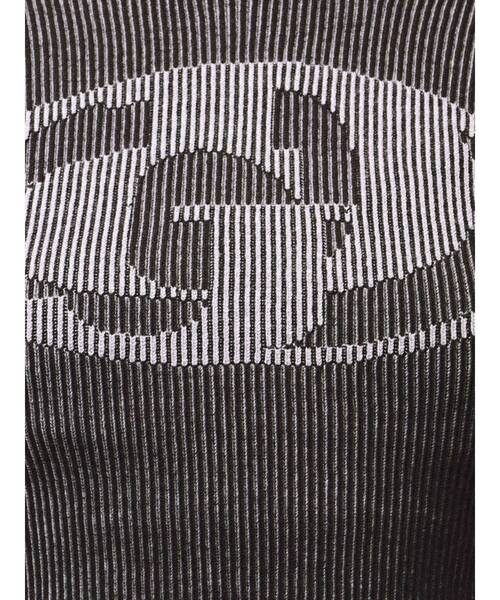 GYDA(ジェイダ)の「GD two color schemeハーフスリーブニットトップス(ニット/セーター・レディース・オフホワイト/ブラック/スカイブルー・FREE)」の5枚目の写真