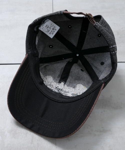 Starting Over(スターティングオーバー)の「【Starting Over/スターティングオーバー】EMBROIDERED PATCH PIGMENT DENIM CAP(キャップ・メンズ・ブラック/サックスブルー・FREE)」の8枚目の写真