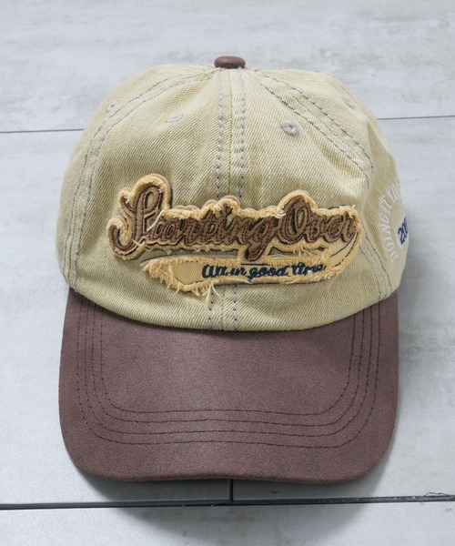 Starting Over(スターティングオーバー)の「【Starting Over/スターティングオーバー】EMBROIDERED PATCH PIGMENT DENIM CAP(キャップ・メンズ・ブラック/サックスブルー・FREE)」の10枚目の写真