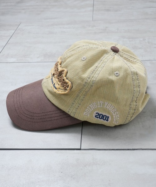 Starting Over(スターティングオーバー)の「【Starting Over/スターティングオーバー】EMBROIDERED PATCH PIGMENT DENIM CAP(キャップ・メンズ・ブラック/サックスブルー・FREE)」の11枚目の写真