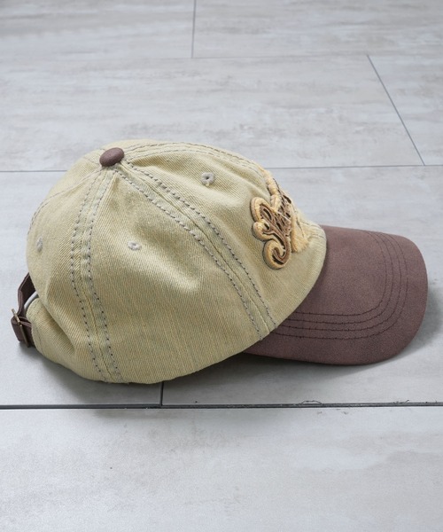 Starting Over(スターティングオーバー)の「【Starting Over/スターティングオーバー】EMBROIDERED PATCH PIGMENT DENIM CAP(キャップ・メンズ・ブラック/サックスブルー・FREE)」の13枚目の写真