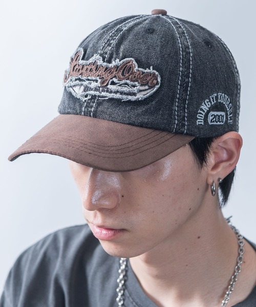 Starting Over(スターティングオーバー)の「【Starting Over/スターティングオーバー】EMBROIDERED PATCH PIGMENT DENIM CAP(キャップ・メンズ・ブラック/サックスブルー・FREE)」の15枚目の写真