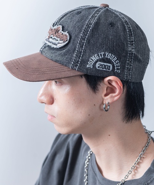 Starting Over(スターティングオーバー)の「【Starting Over/スターティングオーバー】EMBROIDERED PATCH PIGMENT DENIM CAP(キャップ・メンズ・ブラック/サックスブルー・FREE)」の16枚目の写真