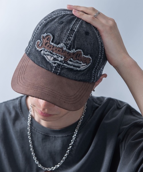 Starting Over(スターティングオーバー)の「【Starting Over/スターティングオーバー】EMBROIDERED PATCH PIGMENT DENIM CAP(キャップ・メンズ・ブラック/サックスブルー・FREE)」の18枚目の写真