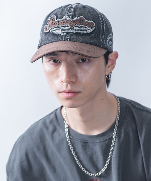 Starting Over(スターティングオーバー)の「【Starting Over/スターティングオーバー】EMBROIDERED PATCH PIGMENT DENIM CAP(キャップ・メンズ・ブラック/サックスブルー・FREE)」の21枚目の写真