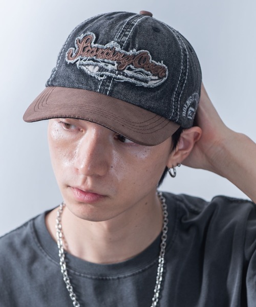 Starting Over(スターティングオーバー)の「【Starting Over/スターティングオーバー】EMBROIDERED PATCH PIGMENT DENIM CAP(キャップ・メンズ・ブラック/サックスブルー・FREE)」の22枚目の写真