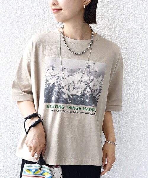 SHIPS別注】81BRANCA:フォト ワイド TEE（Tシャツ/カットソー