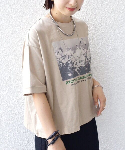 SHIPS別注】81BRANCA:フォト ワイド TEE（Tシャツ/カットソー