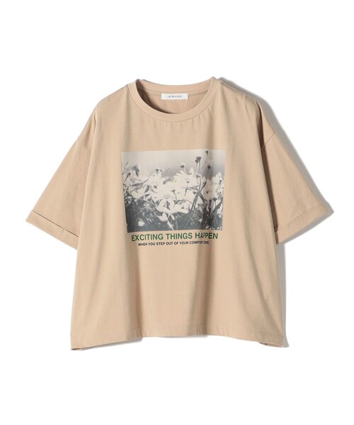 SHIPS 81BRANCA:フォト ワイド グレー 半袖Tシャツ 81BRANCA tシャツ 「SHIPS別注」81BRANCA:フォト ワイド TEE