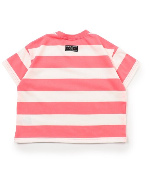 BREEZE（ブリーズ）の「【WEB限定/ジュニア対応】 ネオンボーダーTシャツ（Tシャツ/カットソー・キッズ・グリーン/ピンク/パープル/イエロー・80/90/100/110/120/130/140/150）」の16枚目の写真