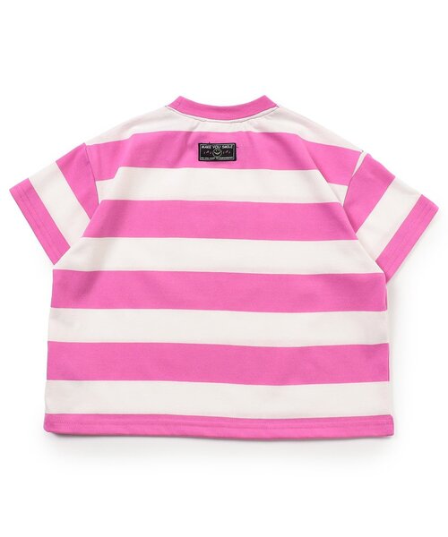 BREEZE（ブリーズ）の「【WEB限定/ジュニア対応】 ネオンボーダーTシャツ（Tシャツ/カットソー・キッズ・グリーン/ピンク/パープル/イエロー・80/90/100/110/120/130/140/150）」の17枚目の写真