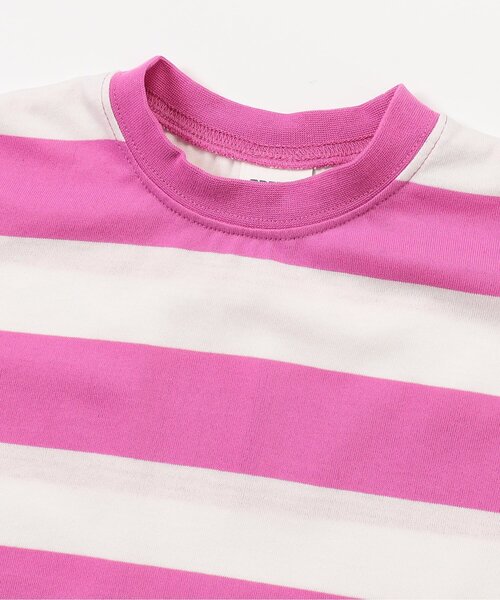 BREEZE（ブリーズ）の「【WEB限定/ジュニア対応】 ネオンボーダーTシャツ（Tシャツ/カットソー・キッズ・グリーン/ピンク/パープル/イエロー・80/90/100/110/120/130/140/150）」の19枚目の写真