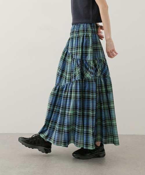 SENSE OF PLACE by URBAN RESEARCH（センスオブプレイスバイアーバンリサーチ）の「チェックボリュームスカート（スカート・レディース・ブルー系その他/ブラック系その他/レッド系その他・ONE）」の2枚目の写真