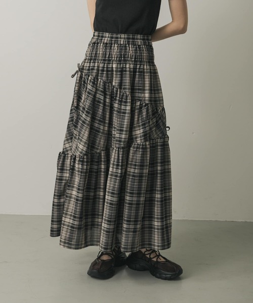 セール】チェックボリュームスカート（スカート）｜SENSE OF PLACE by