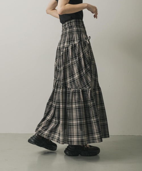 SENSE OF PLACE by URBAN RESEARCH（センスオブプレイスバイアーバンリサーチ）の「チェックボリュームスカート（スカート・レディース・ブルー系その他/ブラック系その他/レッド系その他・ONE）」の14枚目の写真