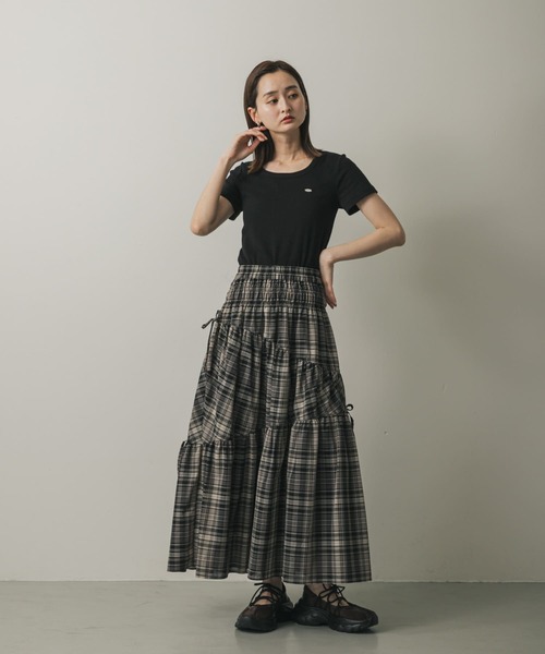 SENSE OF PLACE by URBAN RESEARCH（センスオブプレイスバイアーバンリサーチ）の「チェックボリュームスカート（スカート・レディース・ブルー系その他/ブラック系その他/レッド系その他・ONE）」の4枚目の写真