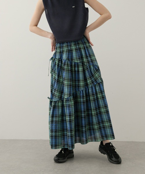 セール】チェックボリュームスカート（スカート）｜SENSE OF PLACE by