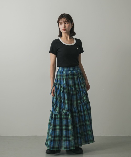 SENSE OF PLACE by URBAN RESEARCH（センスオブプレイスバイアーバンリサーチ）の「チェックボリュームスカート（スカート・レディース・ブルー系その他/ブラック系その他/レッド系その他・ONE）」の16枚目の写真