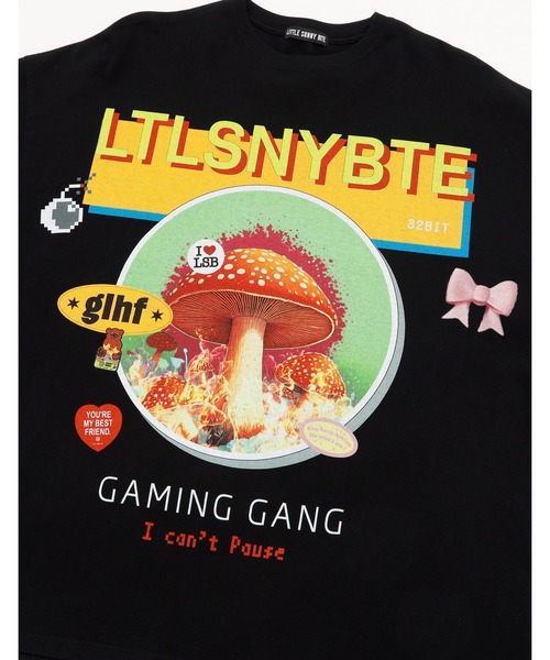 Little sunny bite(リトルサニーバイト)の「mushroom graphic long tee(Tシャツ/カットソー・レディース・ブラック/ベージュ/ホワイト・SMALL/MEDIUM)」の17枚目の写真