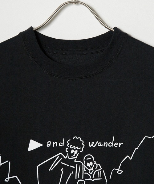 and wander(アンドワンダー)の「and wander/アンドワンダー Yu Nagaba printed T Tシャツ(Tシャツ/カットソー・メンズ・ホワイト/ブラック・XL)」の13枚目の写真