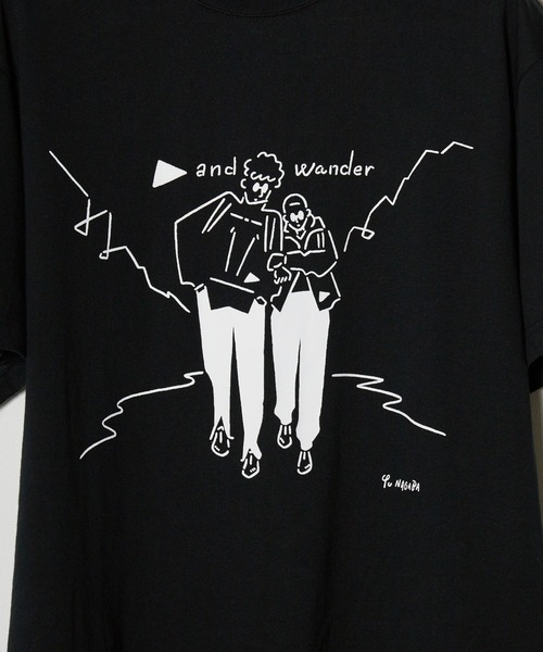 and wander(アンドワンダー)の「and wander/アンドワンダー Yu Nagaba printed T Tシャツ(Tシャツ/カットソー・メンズ・ホワイト/ブラック・XL)」の14枚目の写真