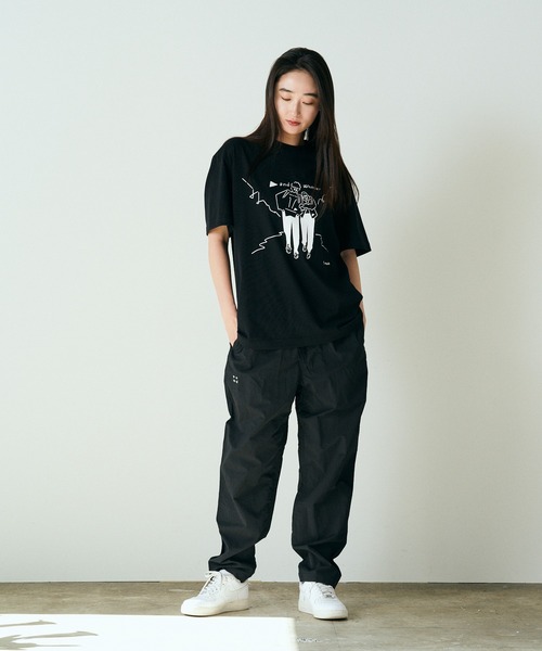 and wander(アンドワンダー)の「and wander/アンドワンダー Yu Nagaba printed T Tシャツ(Tシャツ/カットソー・メンズ・ホワイト/ブラック・XL)」の11枚目の写真